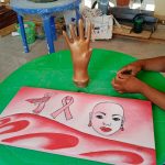 tableau peint par un élève sourd en formation